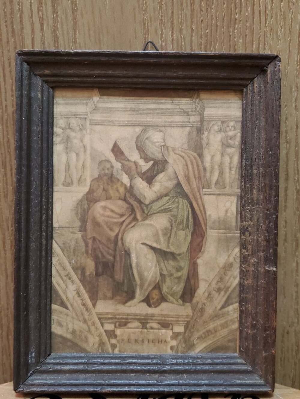 Michelangelo Minature framed print vintage